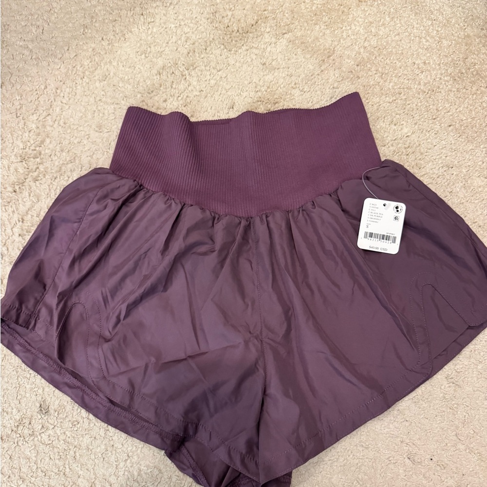 FP Movement by Free People High-Waisted Plum Shorts